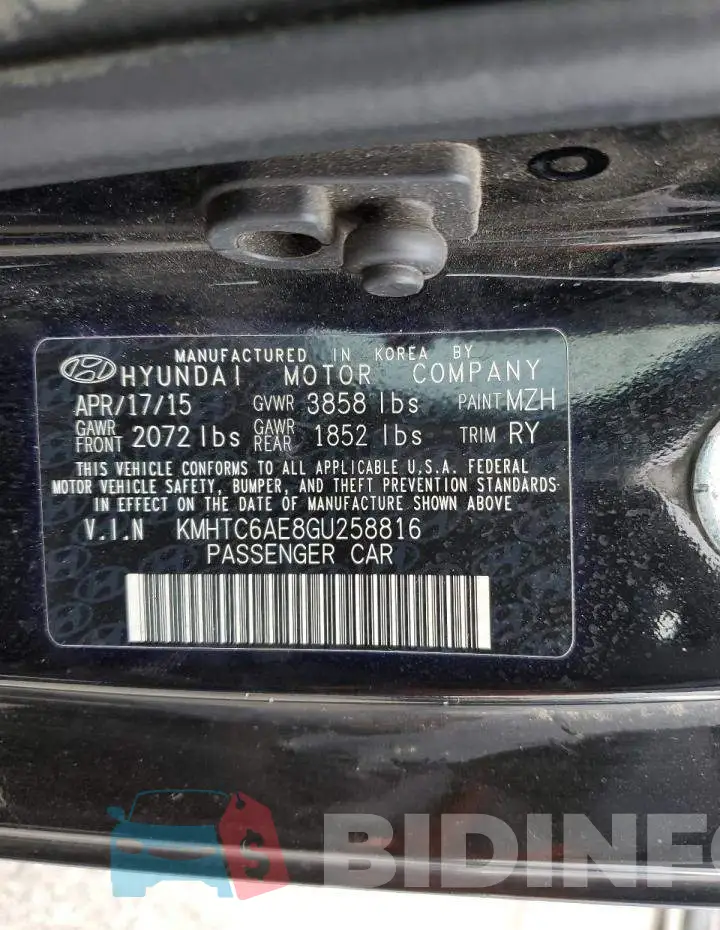 KMHTC6AE8GU258816 Photo# 12