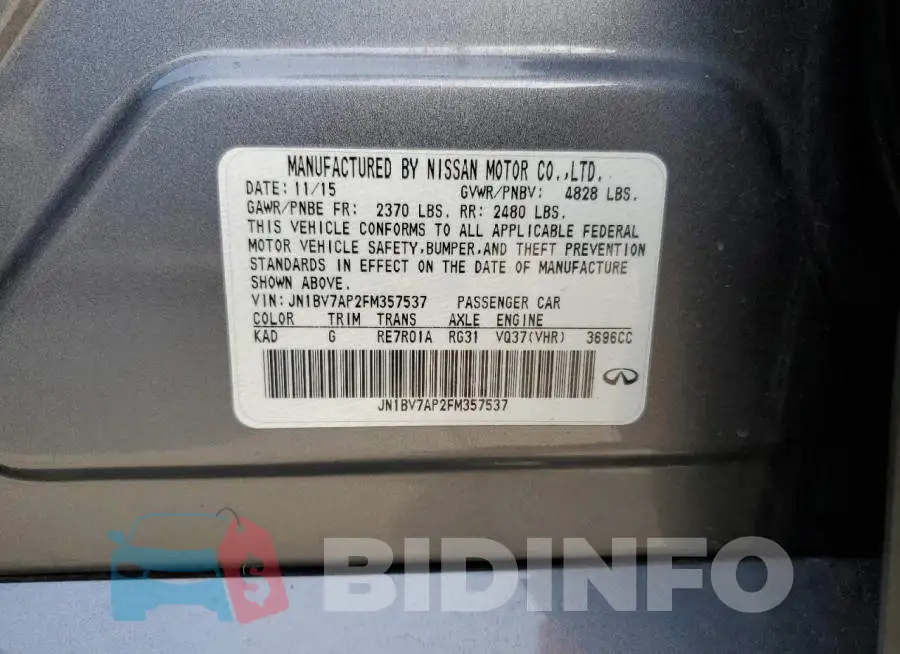 JN1BV7AP2FM357537 Photo# 13
