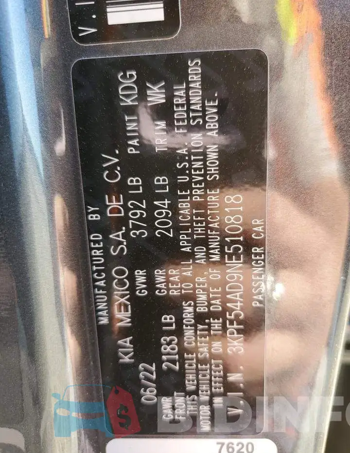 3KPF54AD9NE510818 Photo# 12