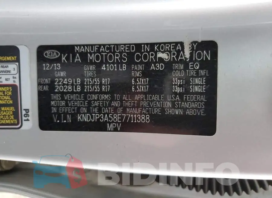 KNDJP3A58E7711388 Photo# 13