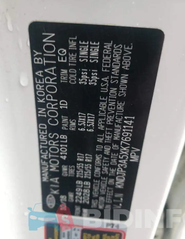 KNDJP3A5XK7691141 Photo# 14