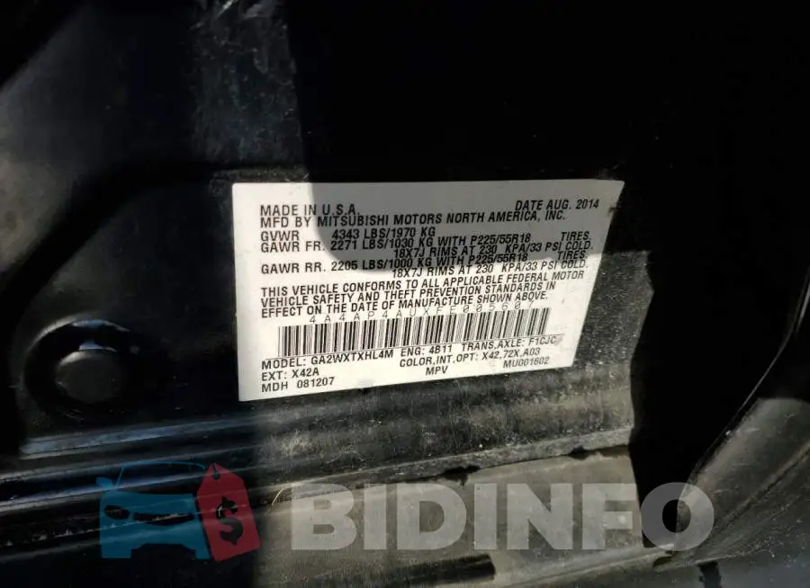 4A4AP4AUXFE005607 Photo# 13