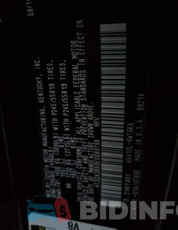 4T3ZA3BB9EU089798 Photo# 10