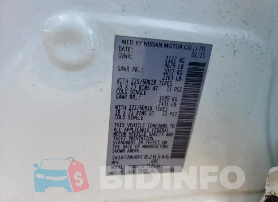 5N1AT2MV8FC826546 Photo# 13