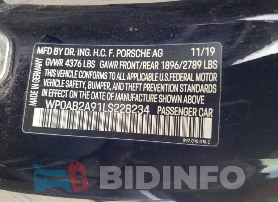 WP0AB2A91LS228234 Photo# 12