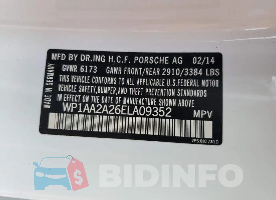 WP1AA2A26ELA09352 Photo# 10