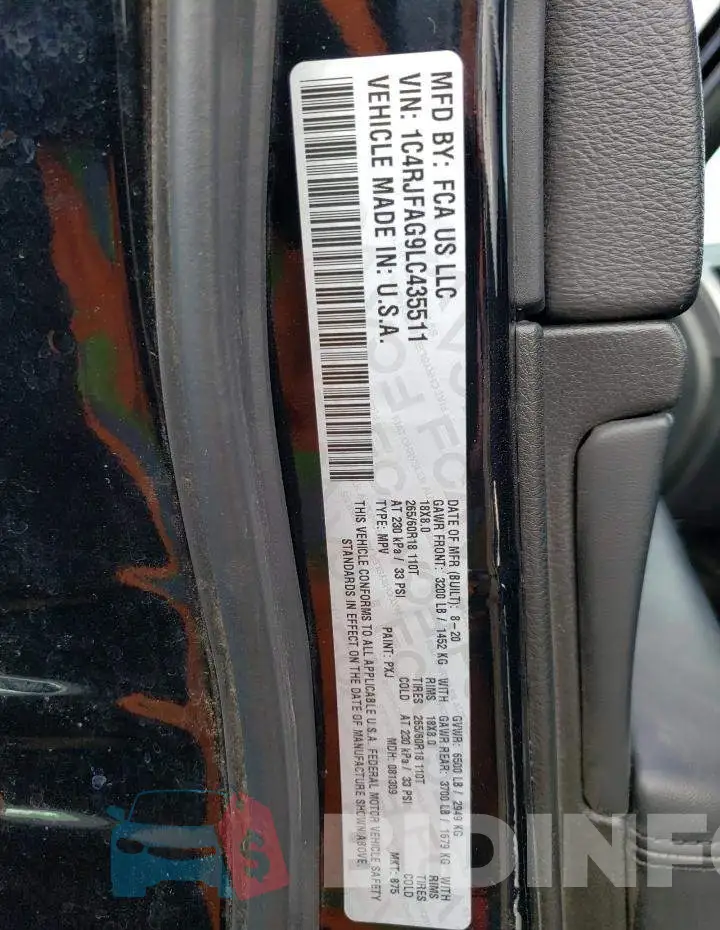 1C4RJFAG9LC435511 Photo# 13