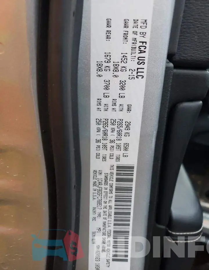 1C4RJFBG5FC768517 Photo# 13