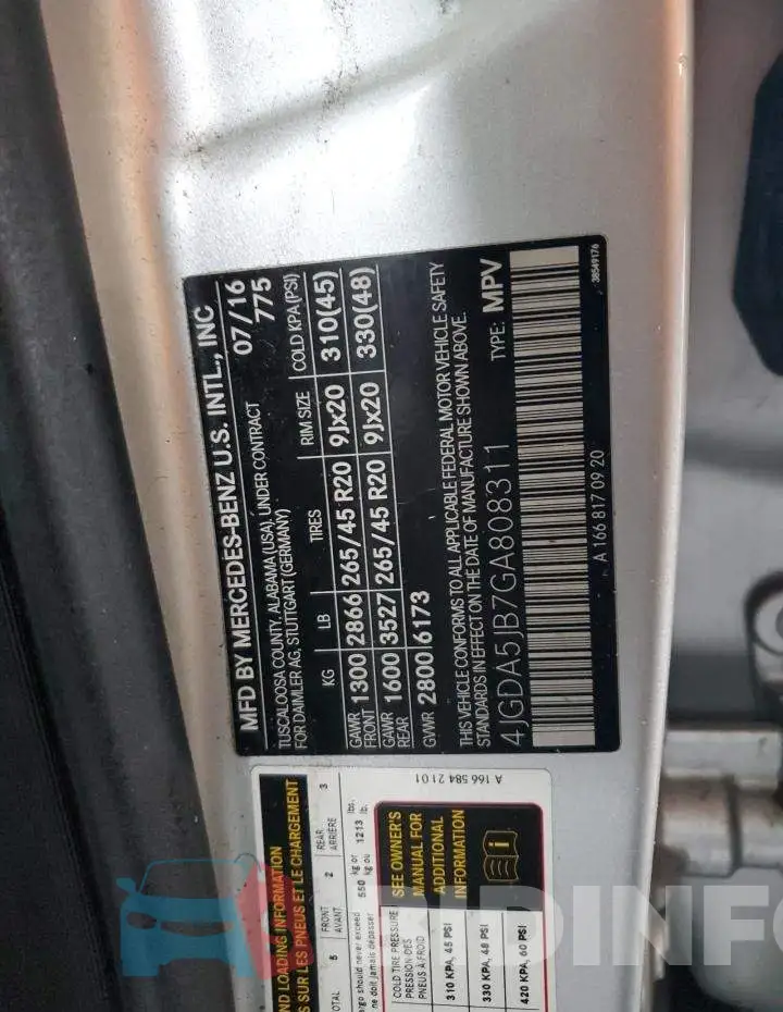 4JGDA5JB7GA808311 Photo# 12
