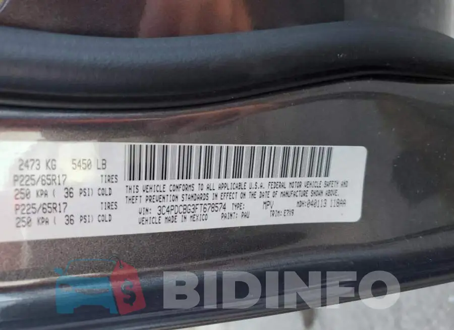 3C4PDCBG3FT678574 Photo# 14
