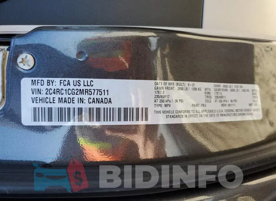 2C4RC1CG2MR577511 Photo# 13