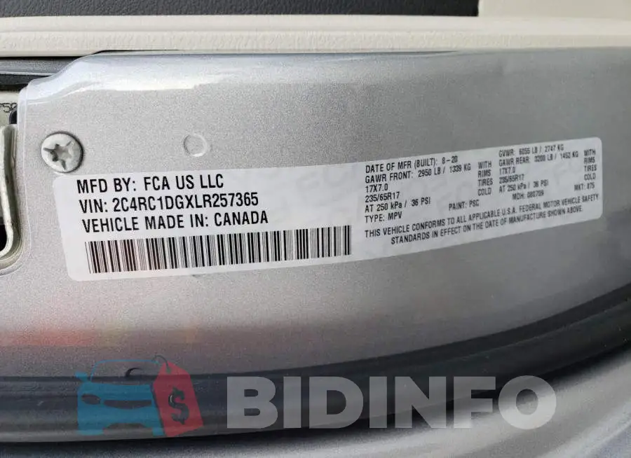 2C4RC1DGXLR257365 Photo# 13
