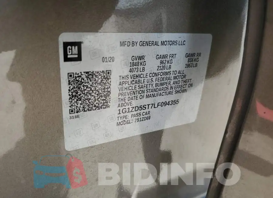 1G1ZD5ST7LF094355 Photo# 10