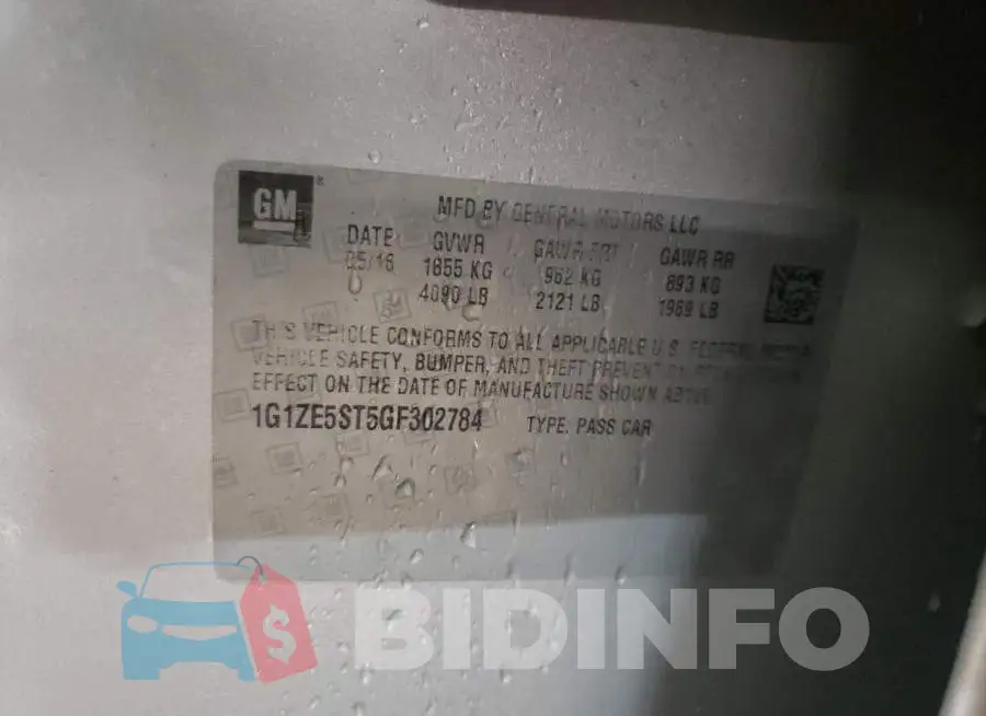 1G1ZE5ST5GF302784 Photo# 12
