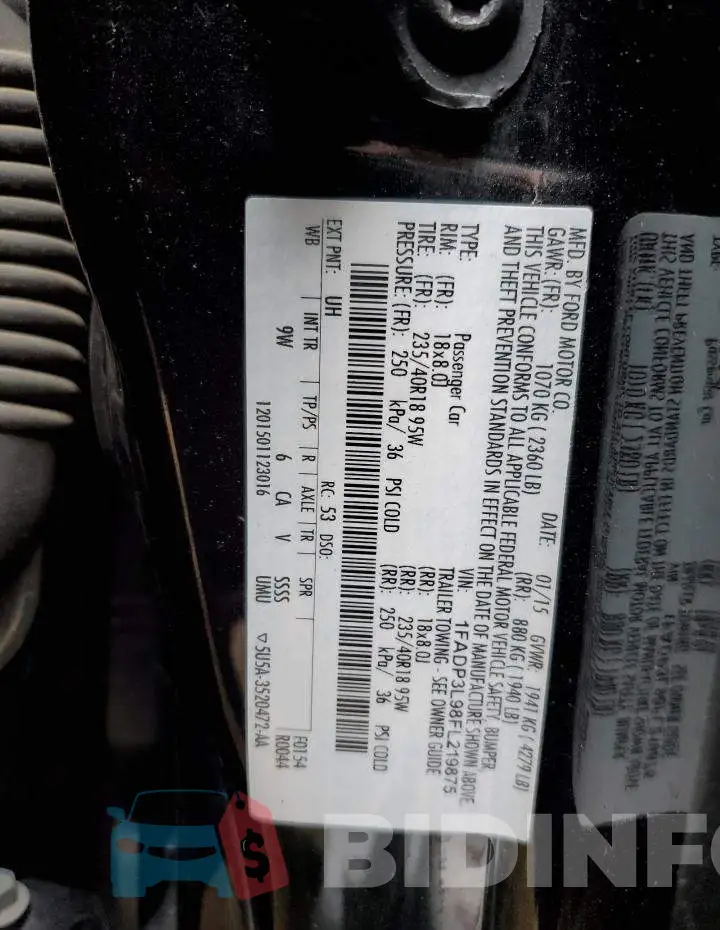 1FADP3L98FL219875 Photo# 12