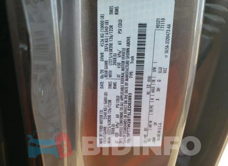 1FT7W2BT5LED83893 Photo# 12