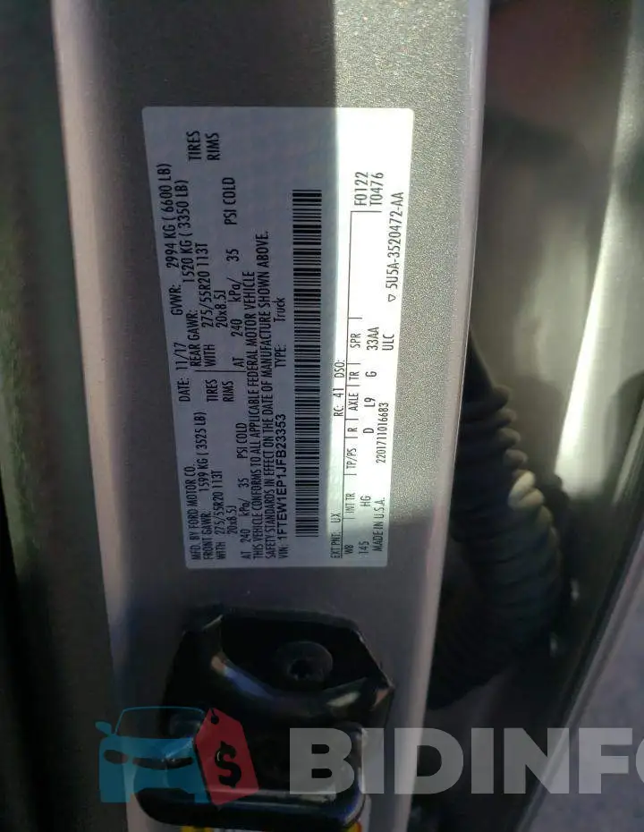 1FTEW1EP1JFB23353 Photo# 13