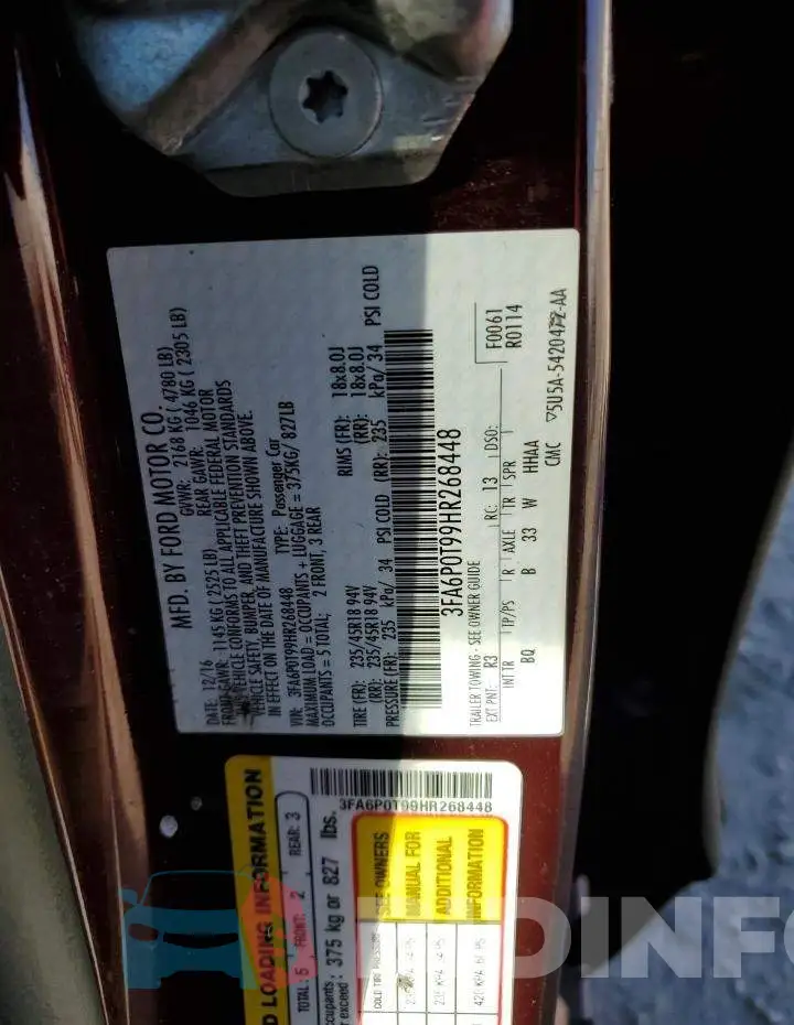 3FA6P0T99HR268448 Photo# 12