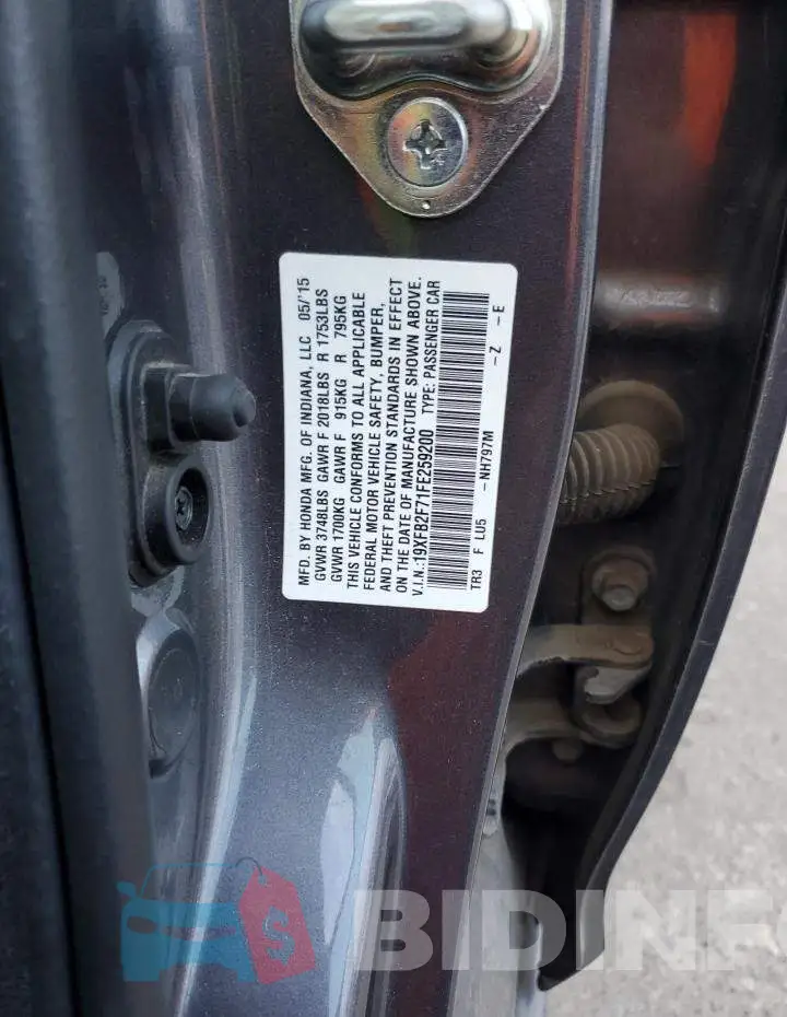 19XFB2F71FE259200 Photo# 12