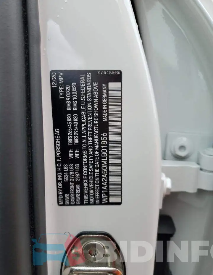 WP1AA2A50MLB01856 Photo# 13