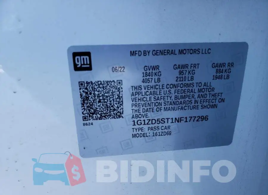 1G1ZD5ST1NF177296 Photo# 12