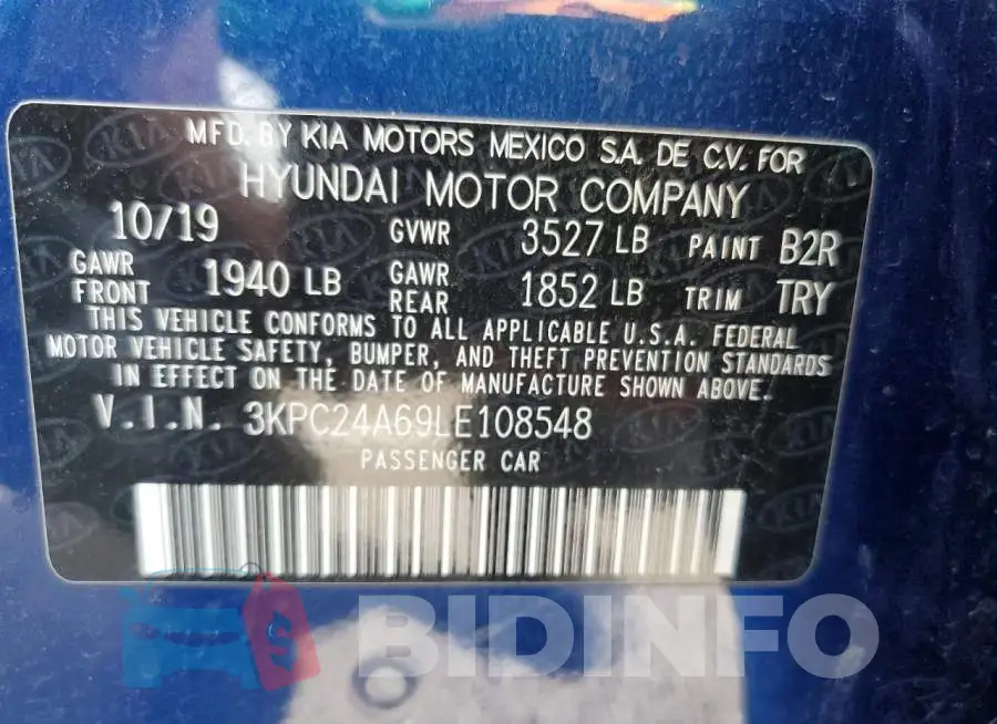 3KPC24A69LE108548 Photo# 12