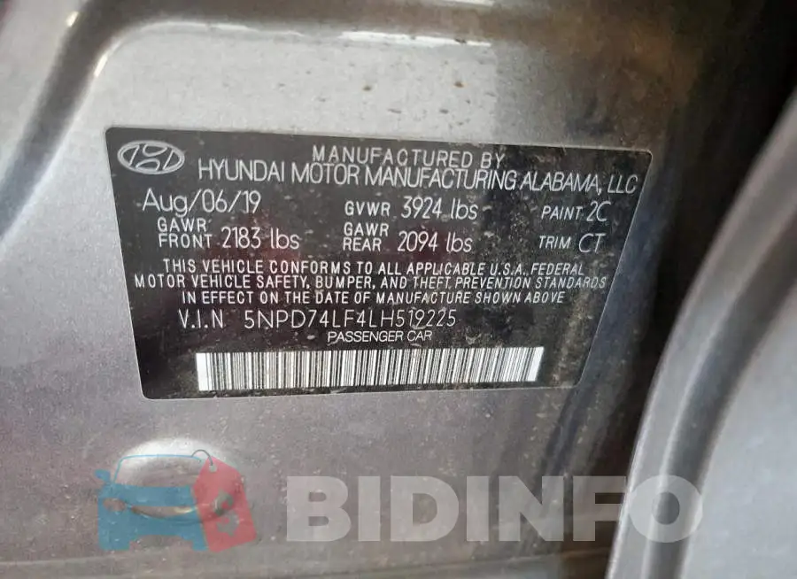 5NPD74LF4LH519225 Photo# 10
