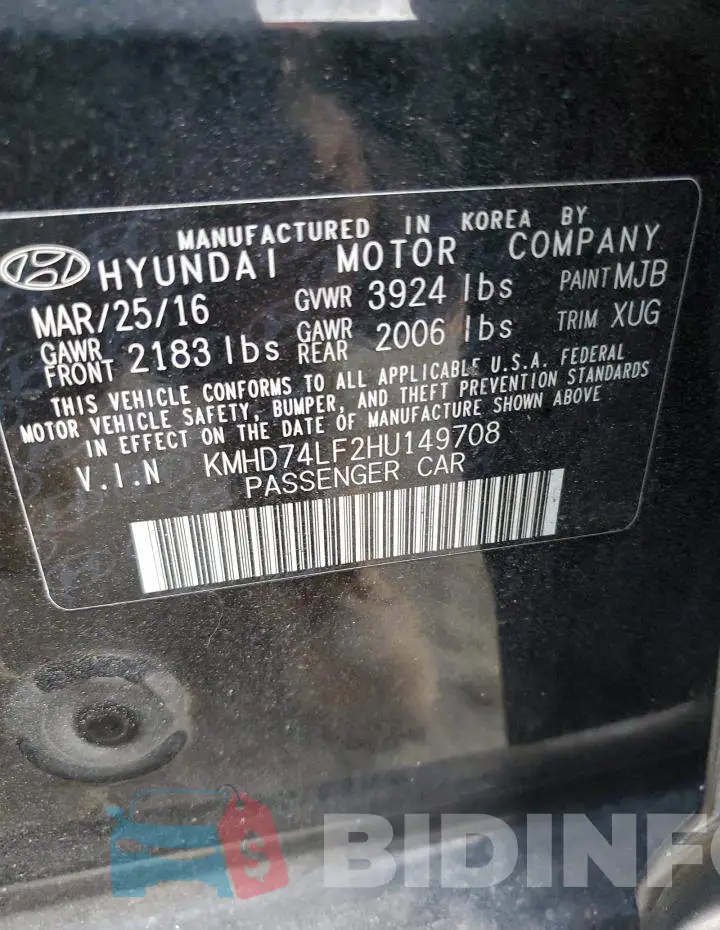 KMHD74LF2HU149708 Photo# 13