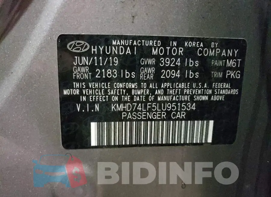 KMHD74LF5LU951534 Photo# 13