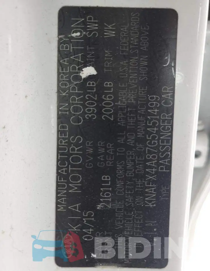 KNAFX4A87G5451499 Photo# 12