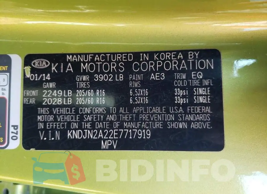 KNDJN2A22E7717919 Photo# 13