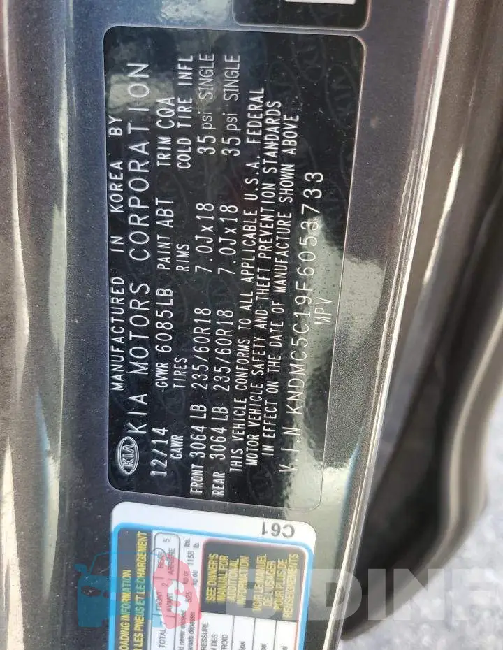 KNDMC5C19F6053733 Photo# 10