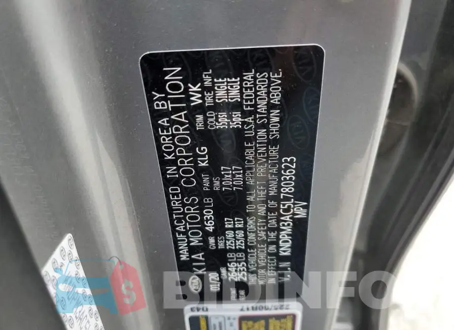KNDPM3AC5L7803623 Photo# 13