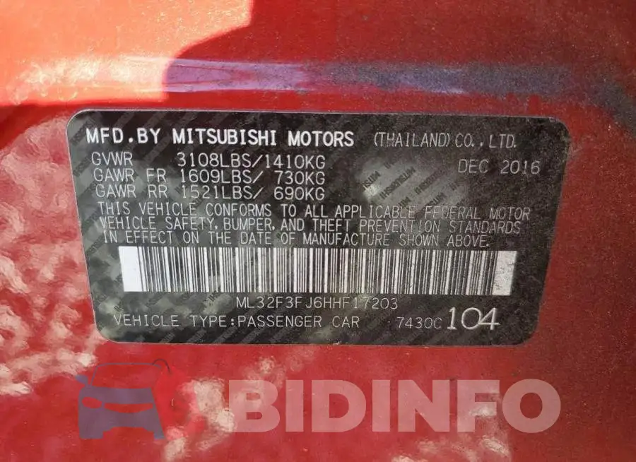 ML32F3FJ6HHF17203 Photo# 13
