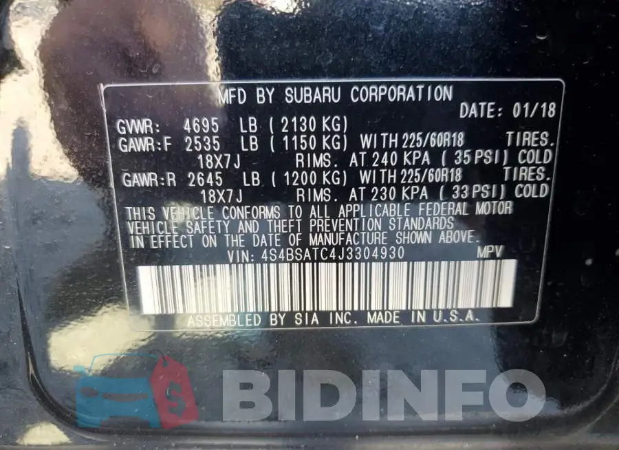 4S4BSATC4J3304930 Photo# 13