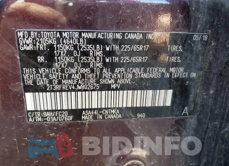 2T3RFREV4JW802675 Photo# 10