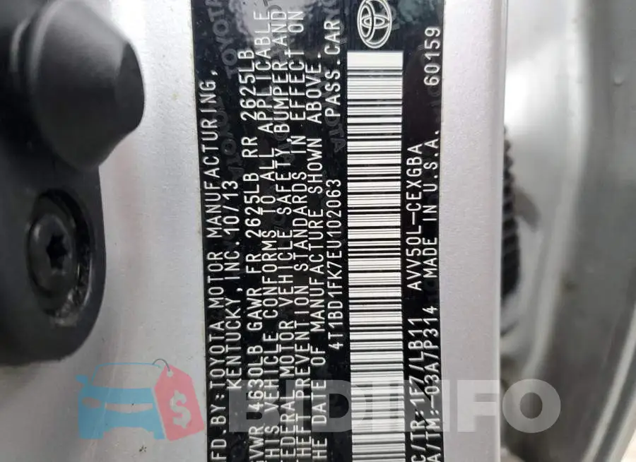 4T1BD1FK7EU102063 Photo# 12