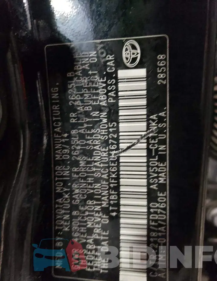 4T1BF1FK6EU467215 Photo# 12