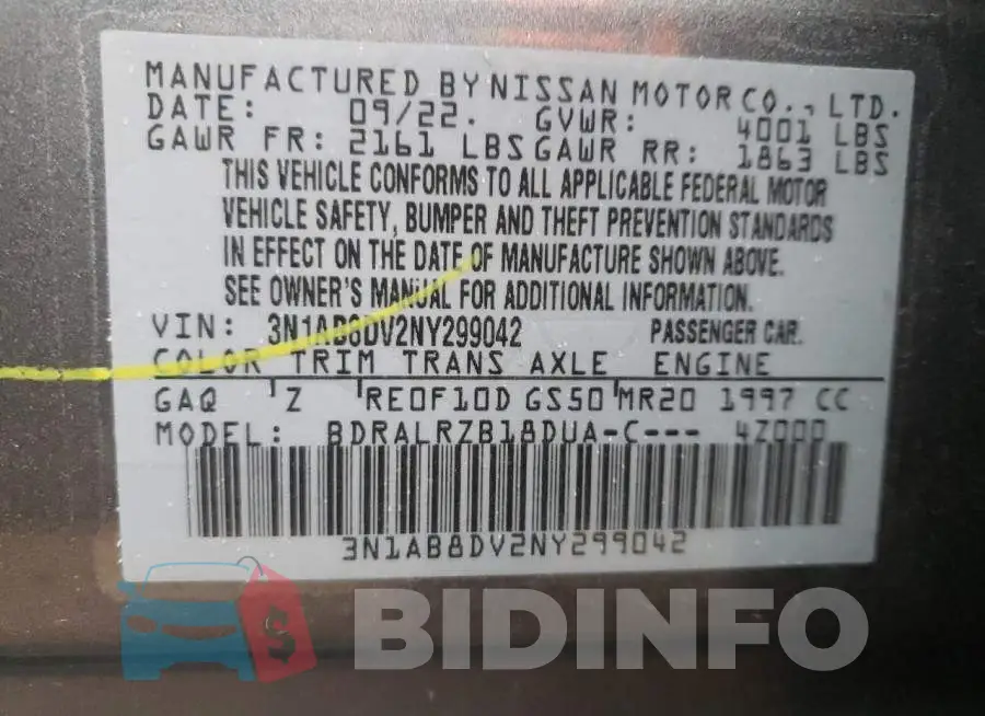 3N1AB8DV2NY299042 Photo# 13