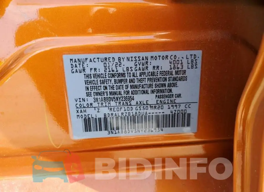 3N1AB8DV5NY236954 Photo# 12