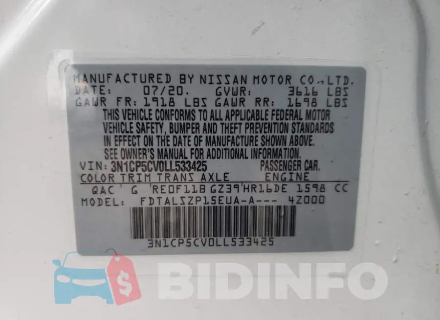 3N1CP5CV0LL533425 Photo# 14