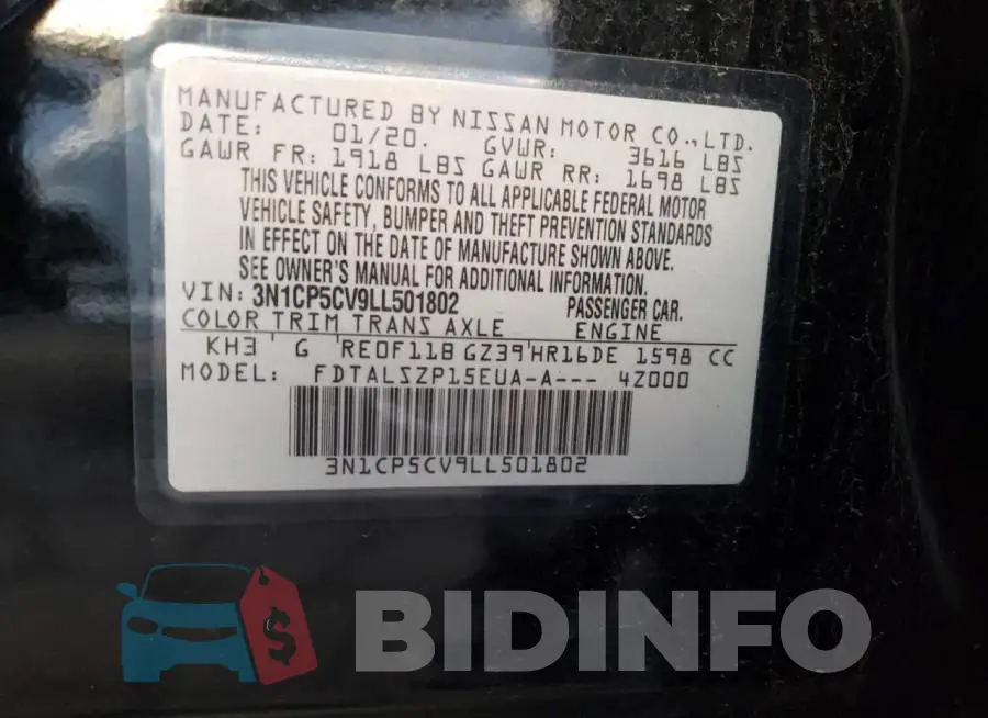 3N1CP5CV9LL501802 Photo# 13