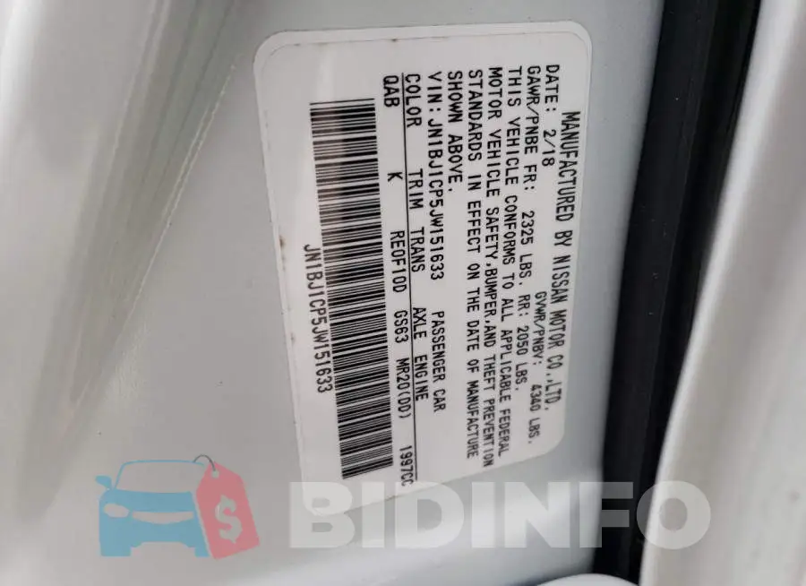 JN1BJ1CP5JW151633 Photo# 13