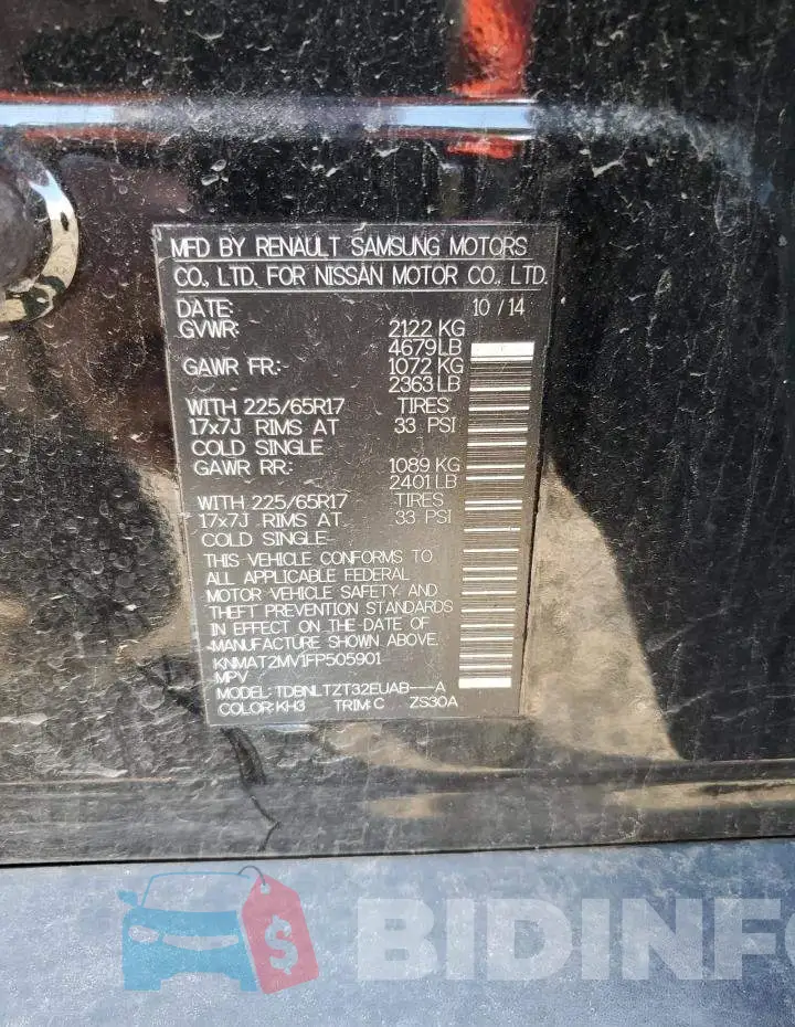 KNMAT2MV1FP505901 Photo# 12