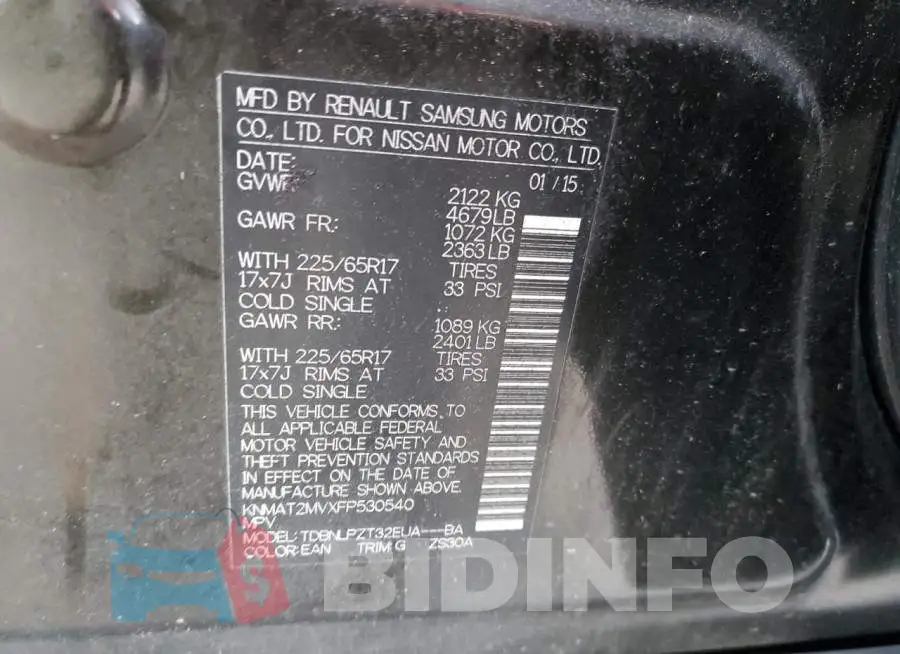 KNMAT2MVXFP530540 Photo# 12