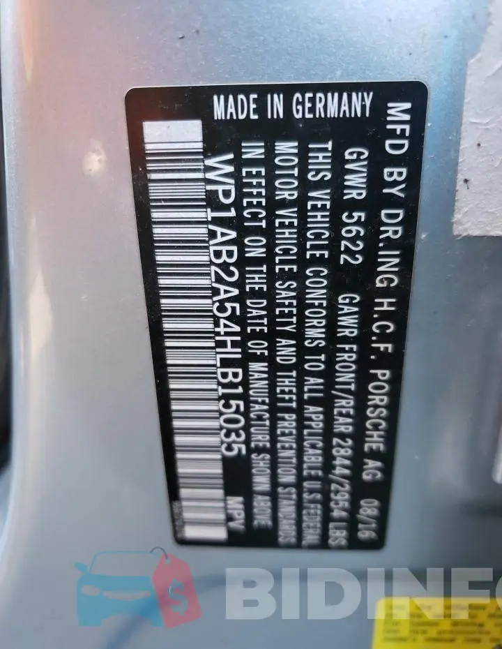 WP1AB2A54HLB15035 Photo# 13