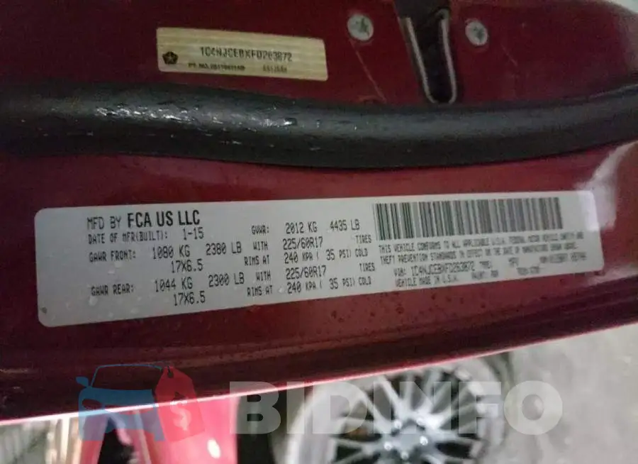 1C4NJCEBXFD263872 Photo# 12