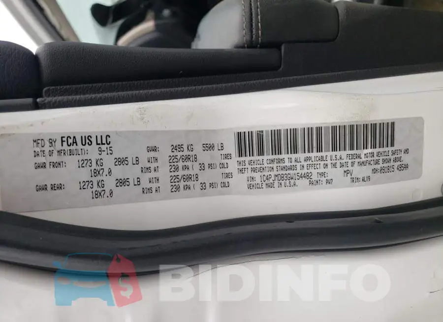 1C4PJMDB3GW154482 Photo# 13