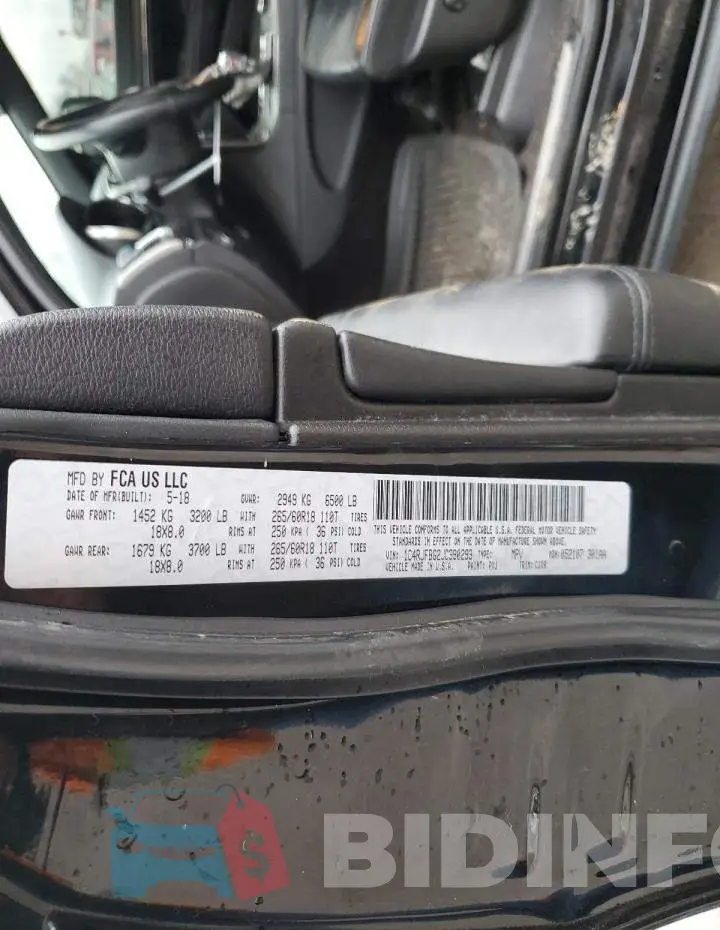 1C4RJFBG2JC390293 Photo# 13