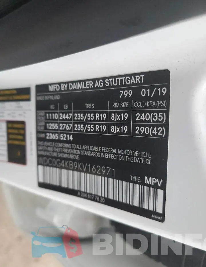 WDC0G4KB9KV162971 Photo# 12